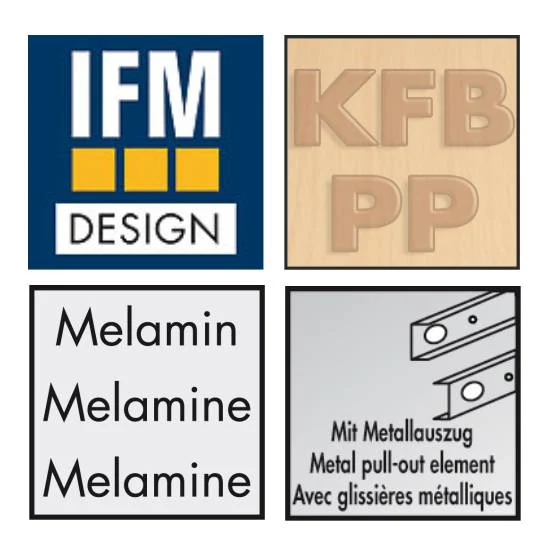 Kommode WESTPHALEN 8-B Weiß 8 Schubläden