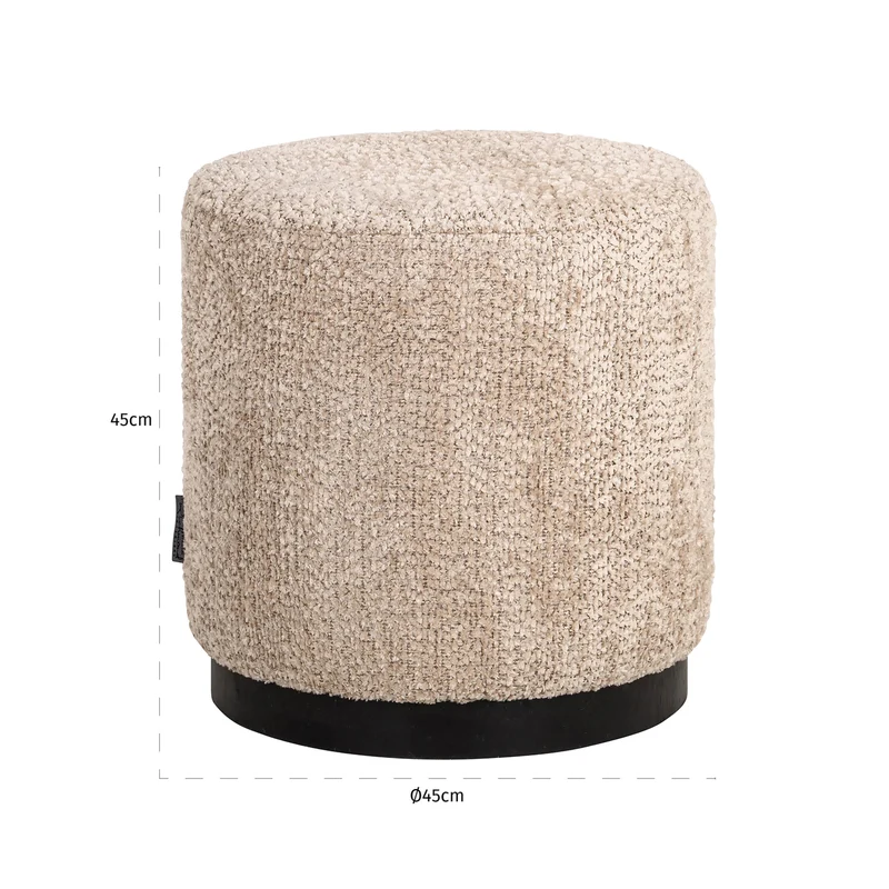 Hocker & Fußbank Yoda Ø45 cm - individuell in Wunschstoff gestaltbar