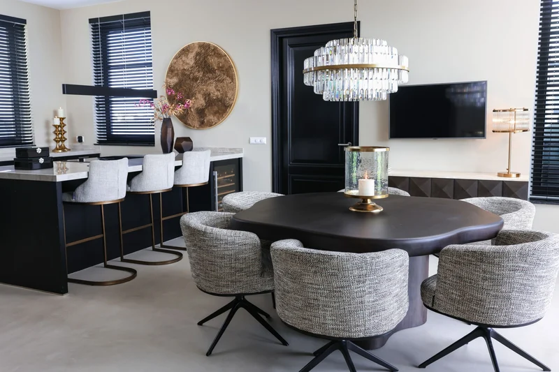 Esszimmerstuhl Cheyenne Drehstuhl Trendy Nature mit Aluminiumgestell