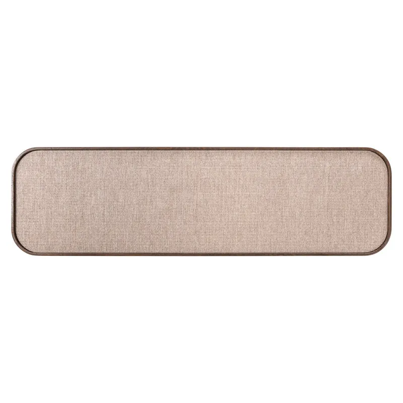 Konsole Willox beige – Eiche-Konsolentisch mit Leinen-Front, 140 cm
