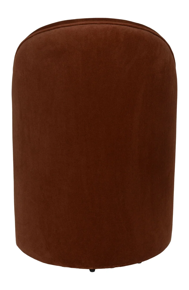 Loungesessel Plush Braun mit Samtbezug von Zuiver für Wohnzimmer