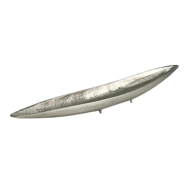 Dekoschale Wohnling Silber 80 cm Aluminium für Wohnzimmer
