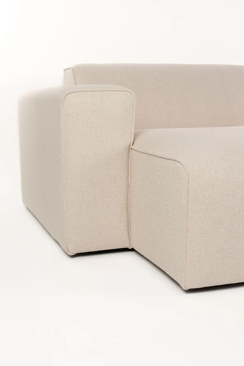 Sofa Milka 3-Sitzer Links mit Chaiselongue in Sand von Zuiver