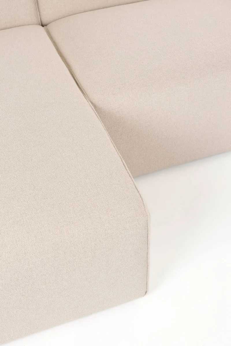 Sofa Milka 3-Sitzer Links mit Chaiselongue in Sand von Zuiver