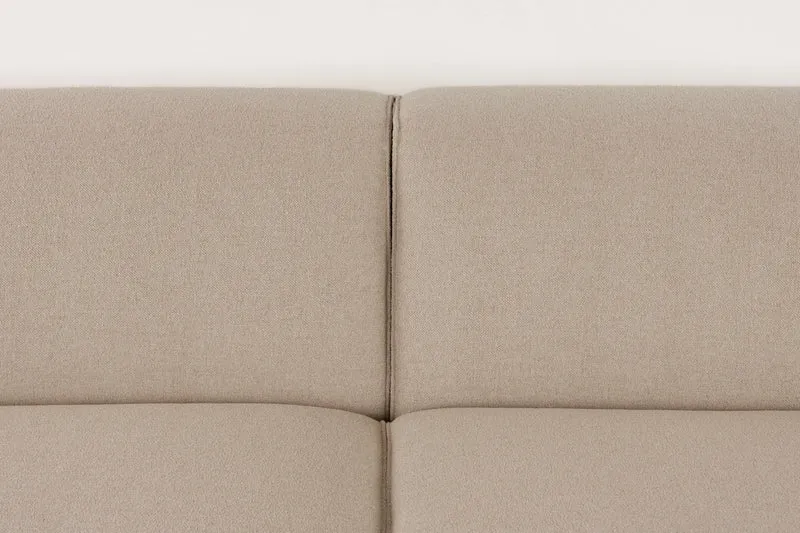 Sofa Milka 3-Sitzer rechts Cappuccino mit Chaiselongue von Zuiver