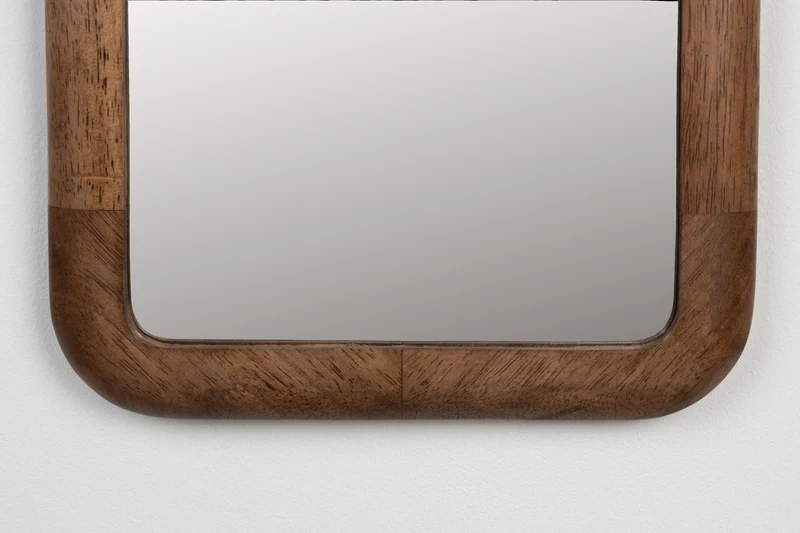 Wandspiegel Nyko Rechteckig 120x26 cm, Rahmen aus Gummibaumholz