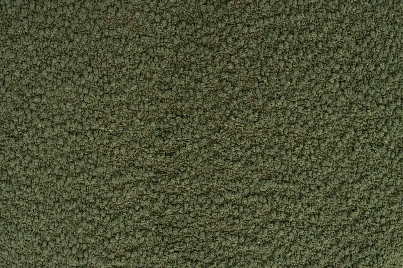 Hocker Marcos in Grün mit Bouclé-Bezug und Kiefernholz-Gestell