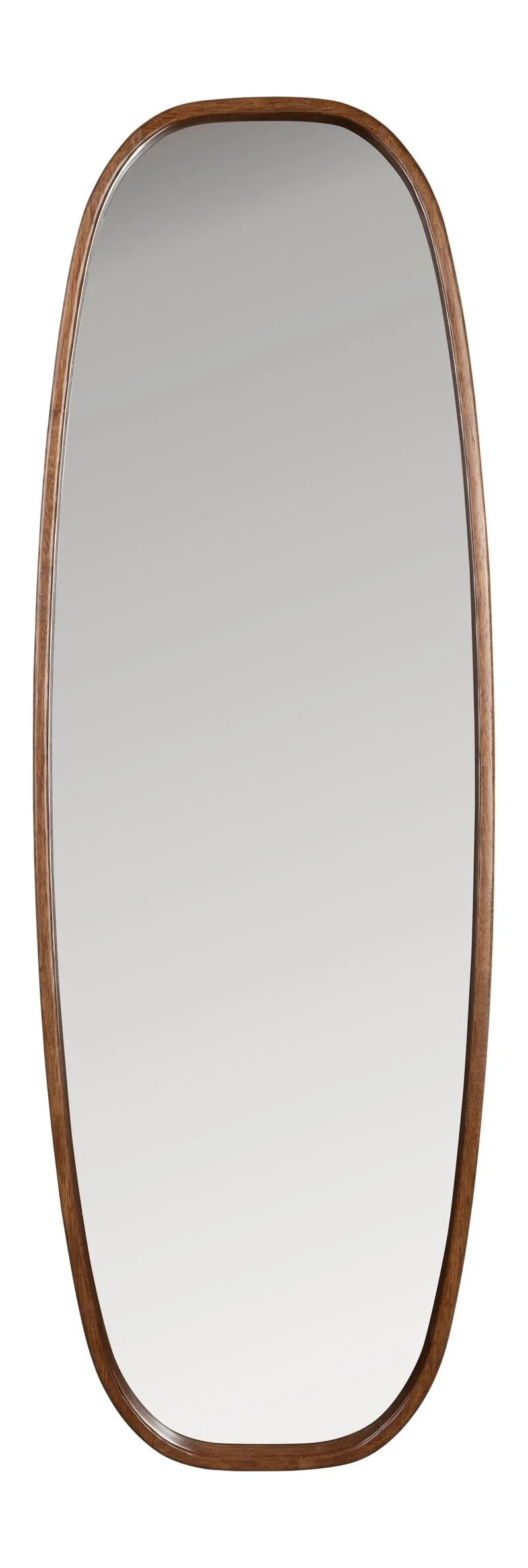 Wandspiegel Nyko L mit Rahmen aus Gummiholz, 120 x 40 cm, Beige