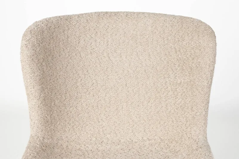 Esszimmerstuhl Marion im 2er-Set, Off White mit Bouclé-Bezug