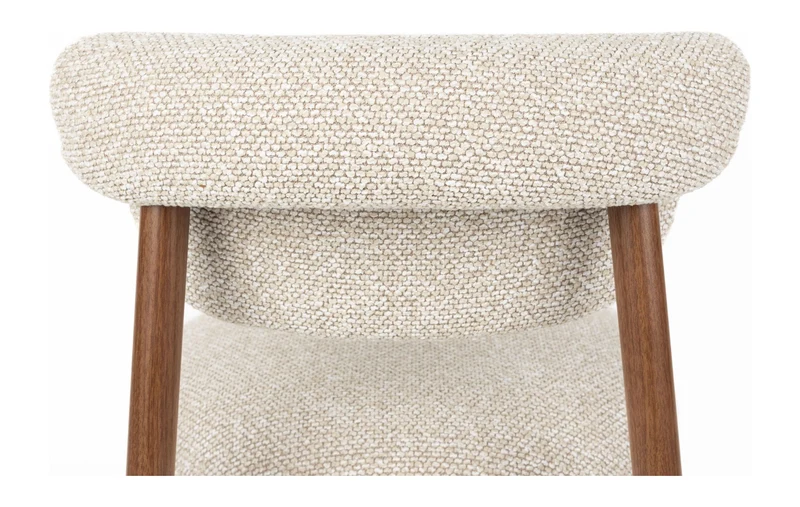 Barhocker Lee im 2er-Set, Beige mit Stoffbezug und Metallgestell