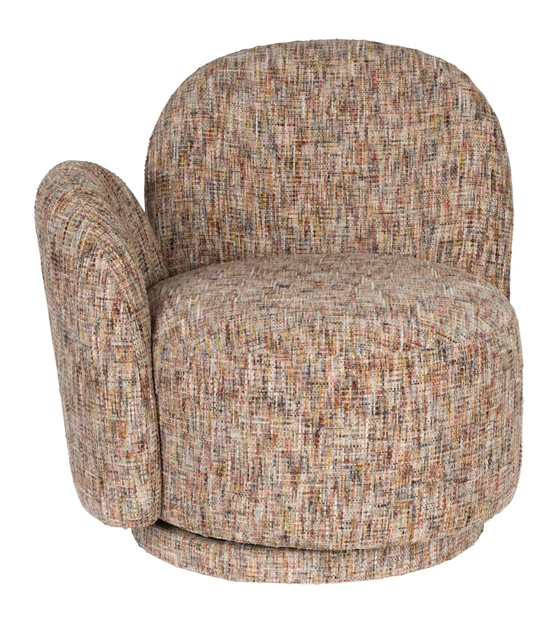 Loungesessel Rose Dutchbone, drehbar mit Blütenform in Beige