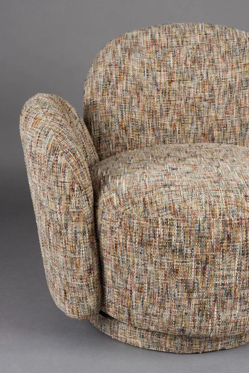 Loungesessel Rose Dutchbone, drehbar mit Blütenform in Beige