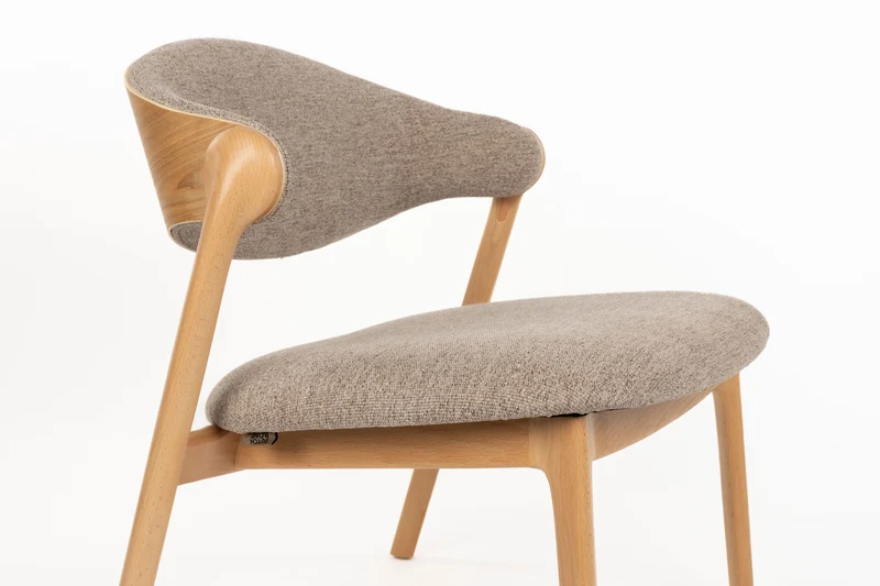 Loungesessel Babington Natural mit Buchenholz-Gestell im Boho-Stil