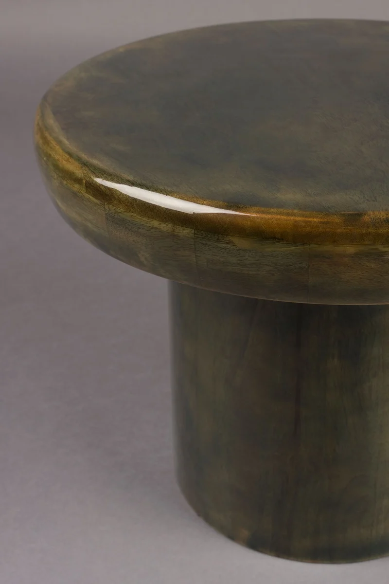 Beistelltisch Mush L von Dutchbone aus Mangoholz mit grünem Finish