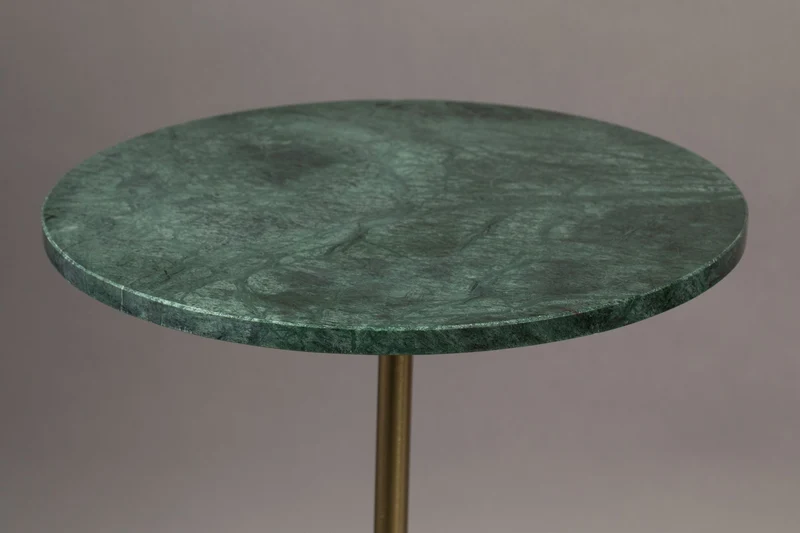Beistelltisch Gunnar Dutchbone aus grünem Marmor mit goldenem Gestell
