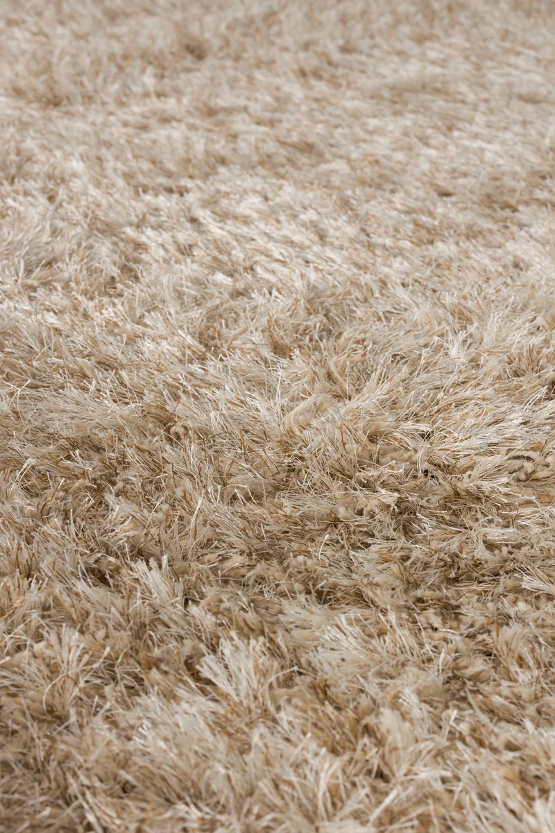 Teppich Hairy 200x290 cm Beige aus 100% Wolle, Hochflor von Dutchbone