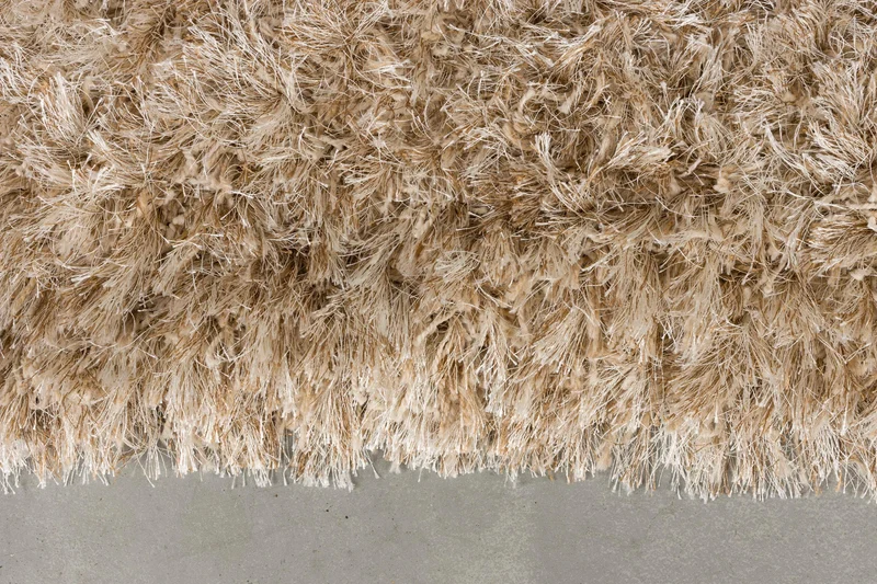 Teppich Hairy 200x290 cm Beige aus 100% Wolle, Hochflor von Dutchbone