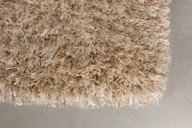 Teppich Hairy 200x290 cm Beige aus 100% Wolle, Hochflor von Dutchbone