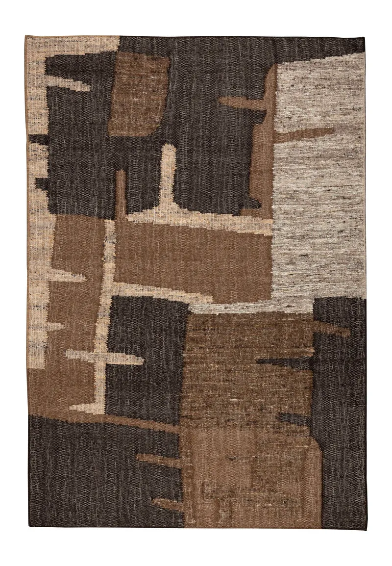 Teppich Briton 200x300 cm in Braun, Dutchbone aus Wolle, handgewebt