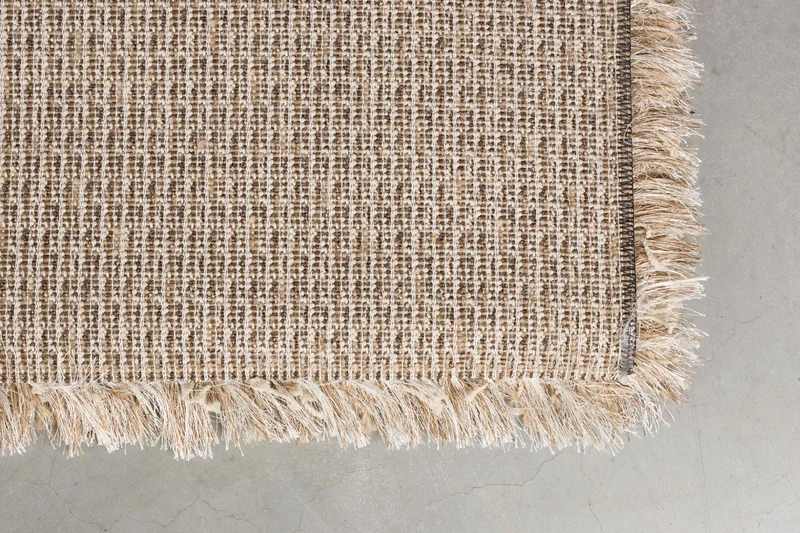 Teppich Hairy 160x230 aus Wolle in Beige, Boho-Chic fürs Wohnzimmer