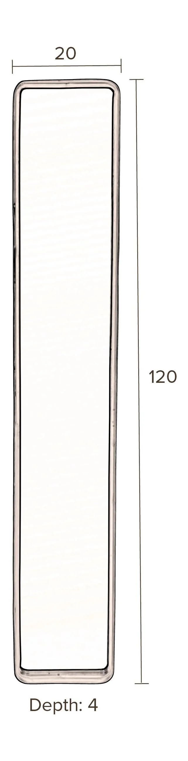 Wandspiegel Blackbeam von Dutchbone, schwarzer Eisenrahmen