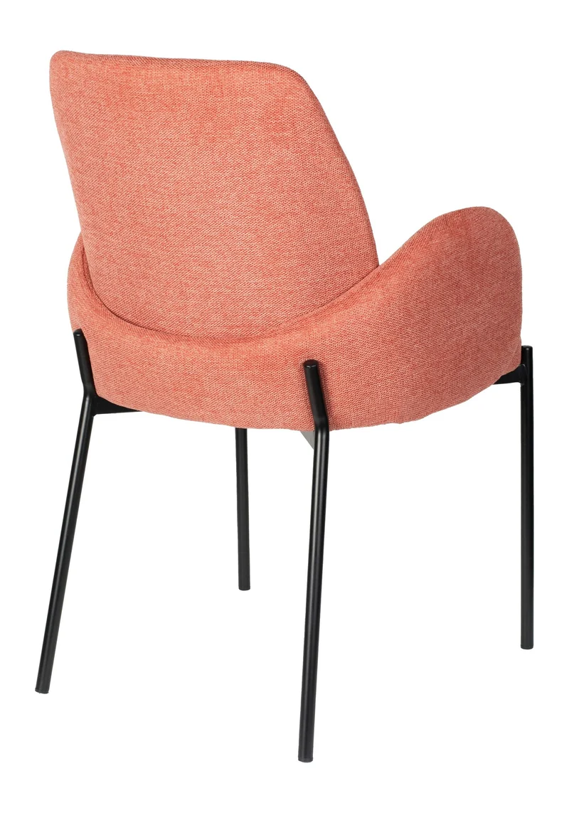 Esszimmerstuhl Tjarda im 2er-Set, Old Pink mit Metallgestell