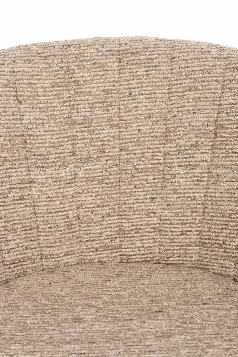 Loungesessel Georgia Soft Brown: Boho-Sessel mit Samtbezug für Wohn-