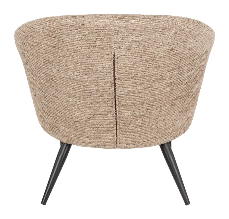 Loungesessel Georgia Soft Brown: Boho-Sessel mit Samtbezug für Wohn-