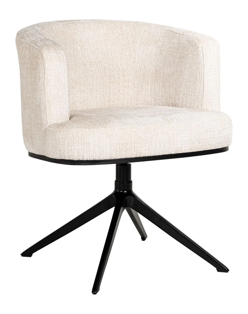 Esszimmerstuhl Cheyenne in Niagara Beige mit 360°-Drehfunktion