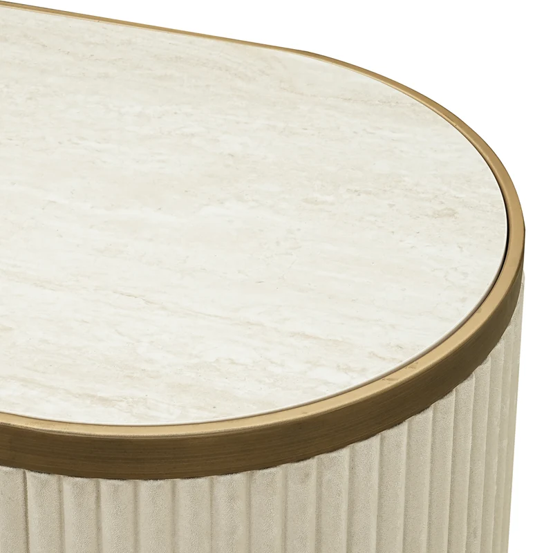 Sideboard Tivoli Weiß mit Keramikplatte und Softclose-Türen