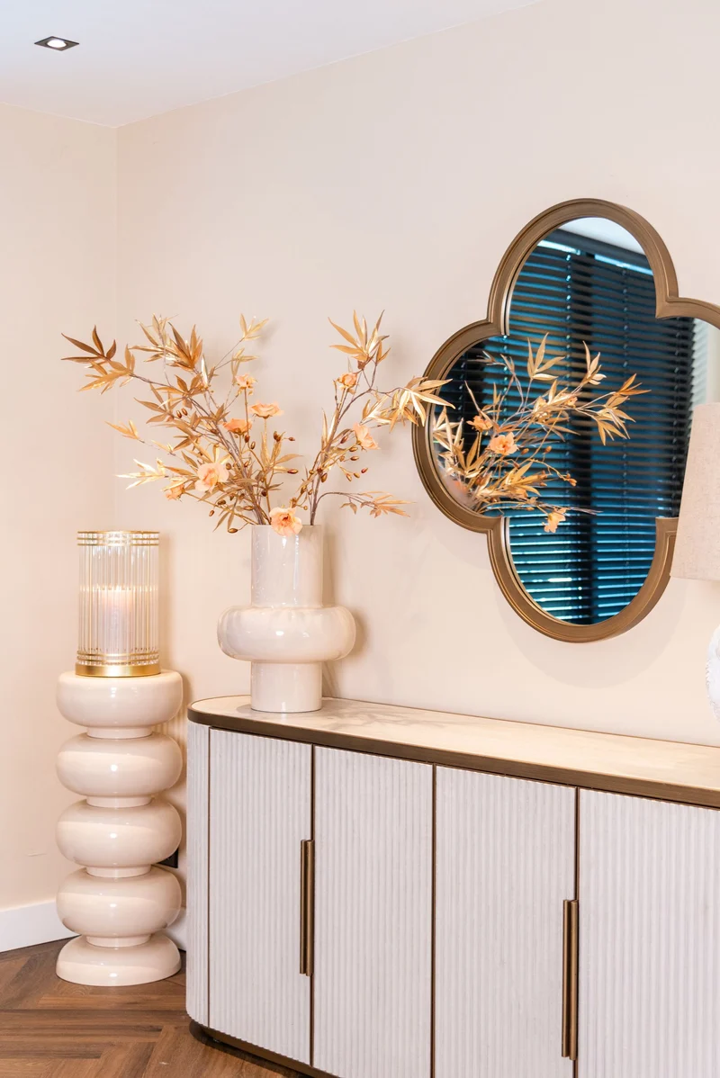 Sideboard Tivoli Weiß mit Keramikplatte und Softclose-Türen