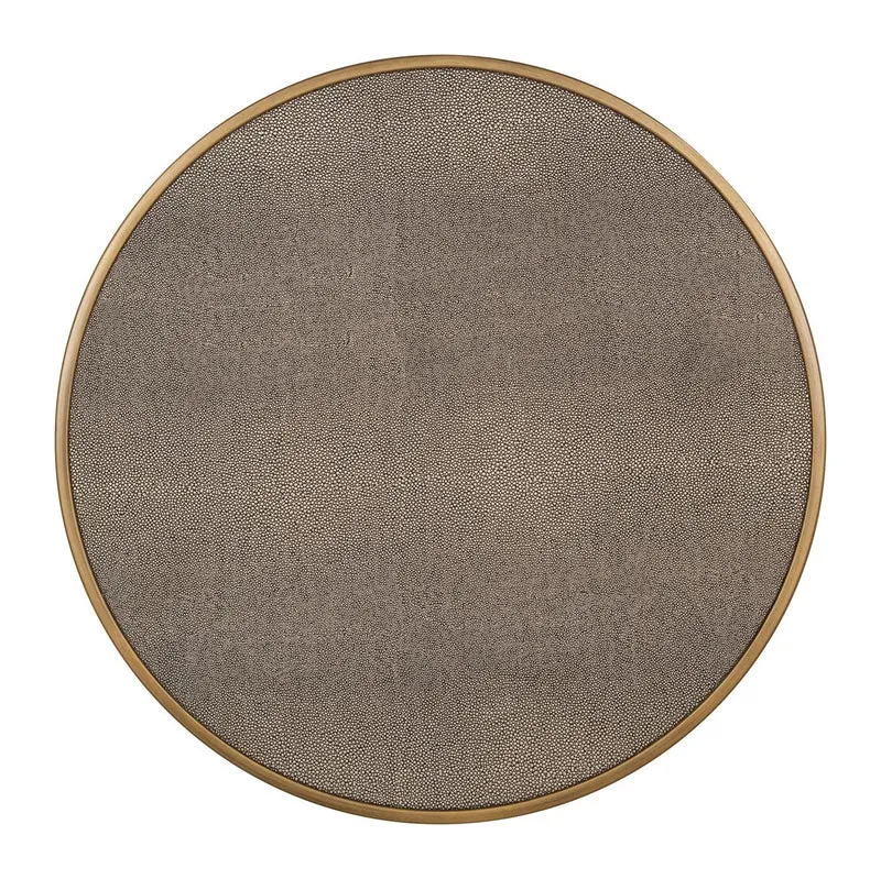 Beistelltisch Bloomville 2er-Set mit Glasplatte, brass shagreen
