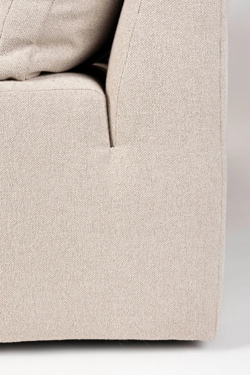 Sofa Prosper Right mit Beistelltisch-Element, Creme von Zuiver