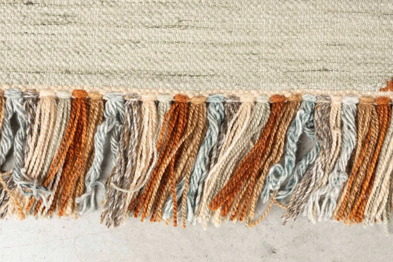 Teppich Saigon 160x230 handgewebt aus recyceltem PET in Orange