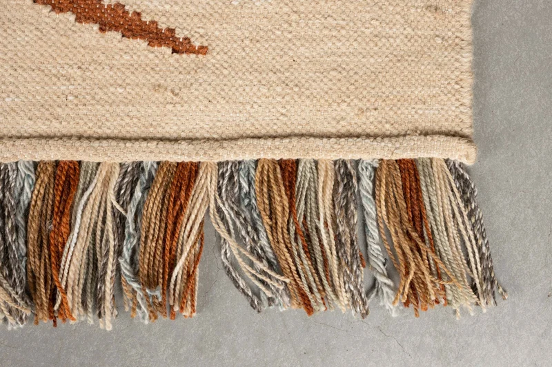 Teppich Saigon 160x230 handgewebt aus recyceltem PET in Orange