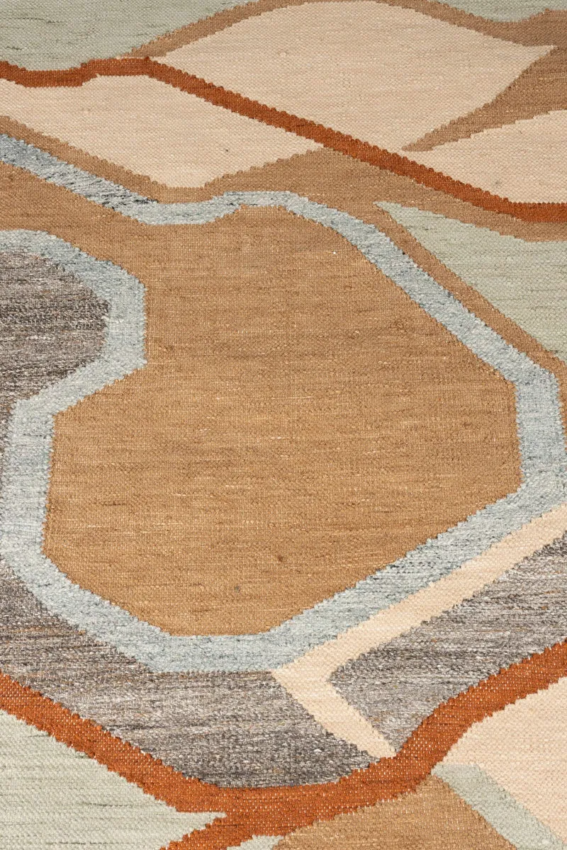 Teppich Saigon 160x230 handgewebt aus recyceltem PET in Orange