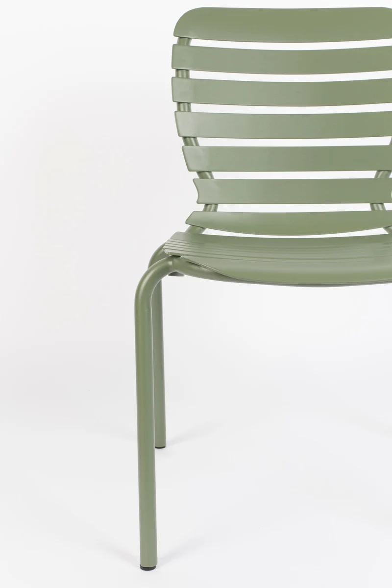 Gartenmöbel-Set Vondel mit Tisch und 6 Stühlen aus Aluminium in Grün