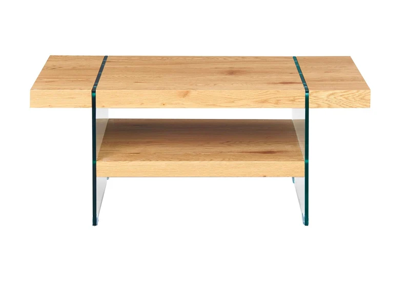 Couchtisch BENINA mit Ablage Wildeiche Optik