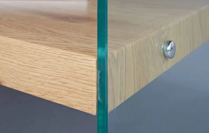 Couchtisch BENINA mit Ablage Wildeiche Optik