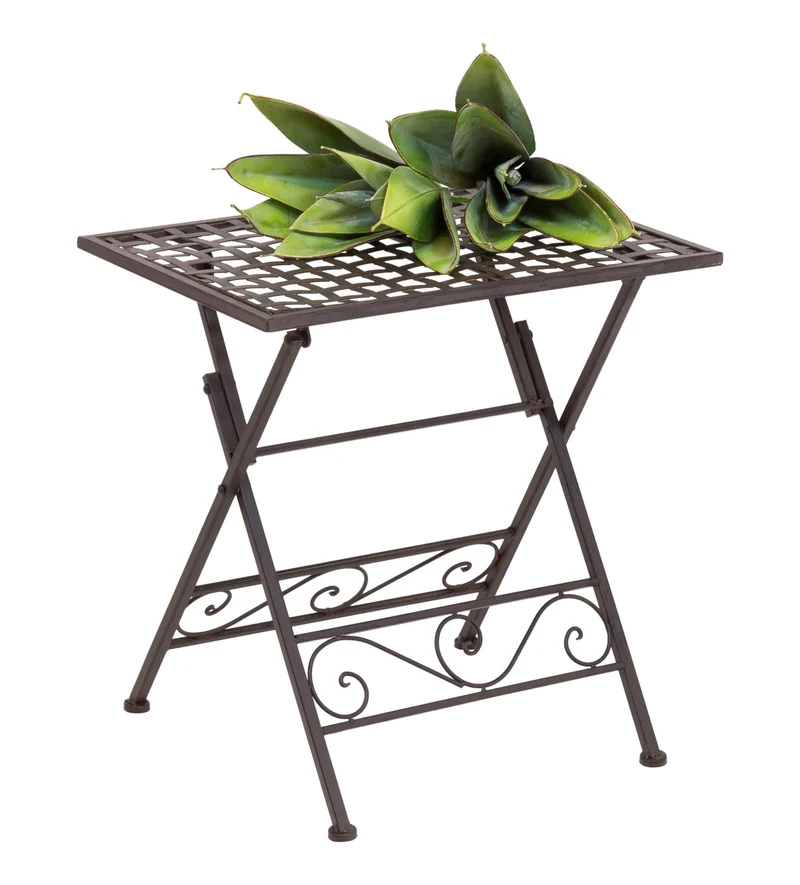 Beistelltisch Klapptisch AVERIN Schmiedeeisen antik braun