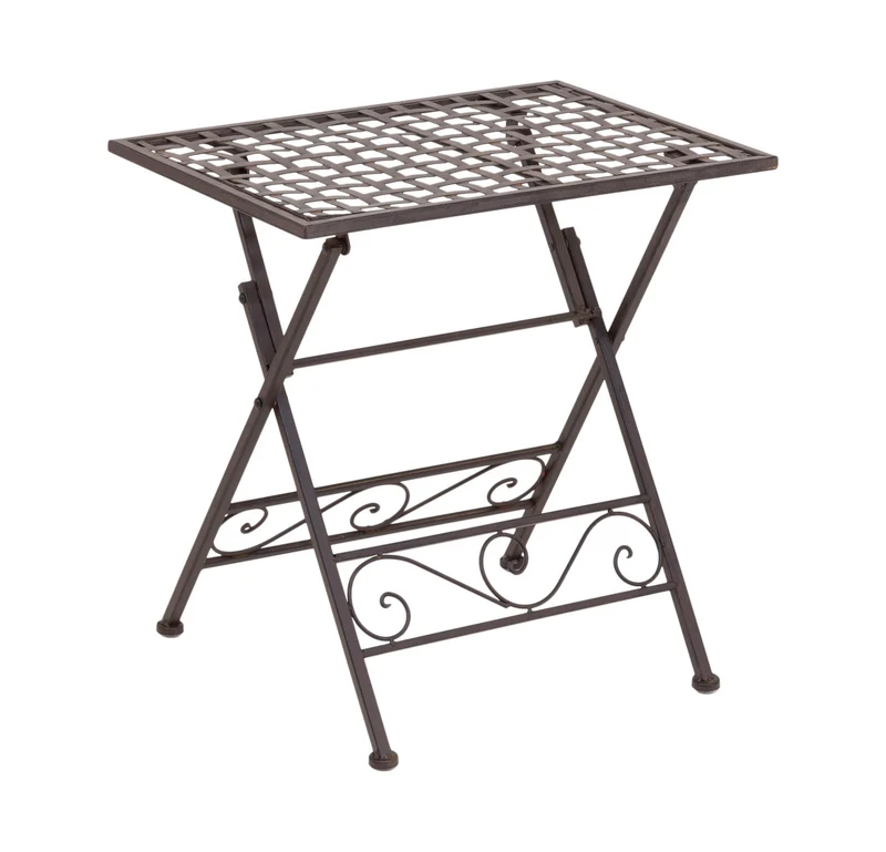 Beistelltisch Klapptisch AVERIN Schmiedeeisen antik braun