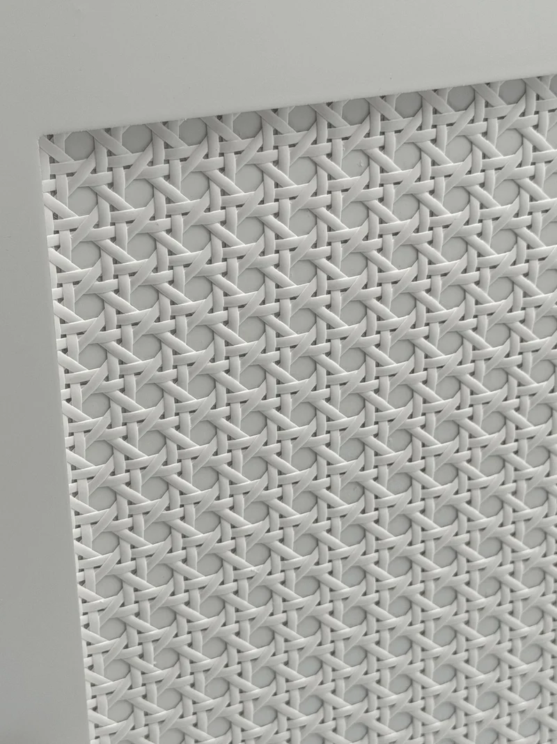 Badschrank 80x30x28 cm Weiß mit Wiener Geflecht für Bad & Flur