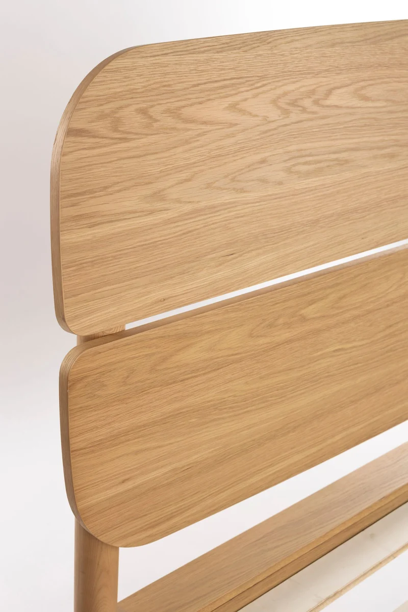 Bett Storm 160 Natur aus Eichenholz von Zuiver fürs Schlafzimmer