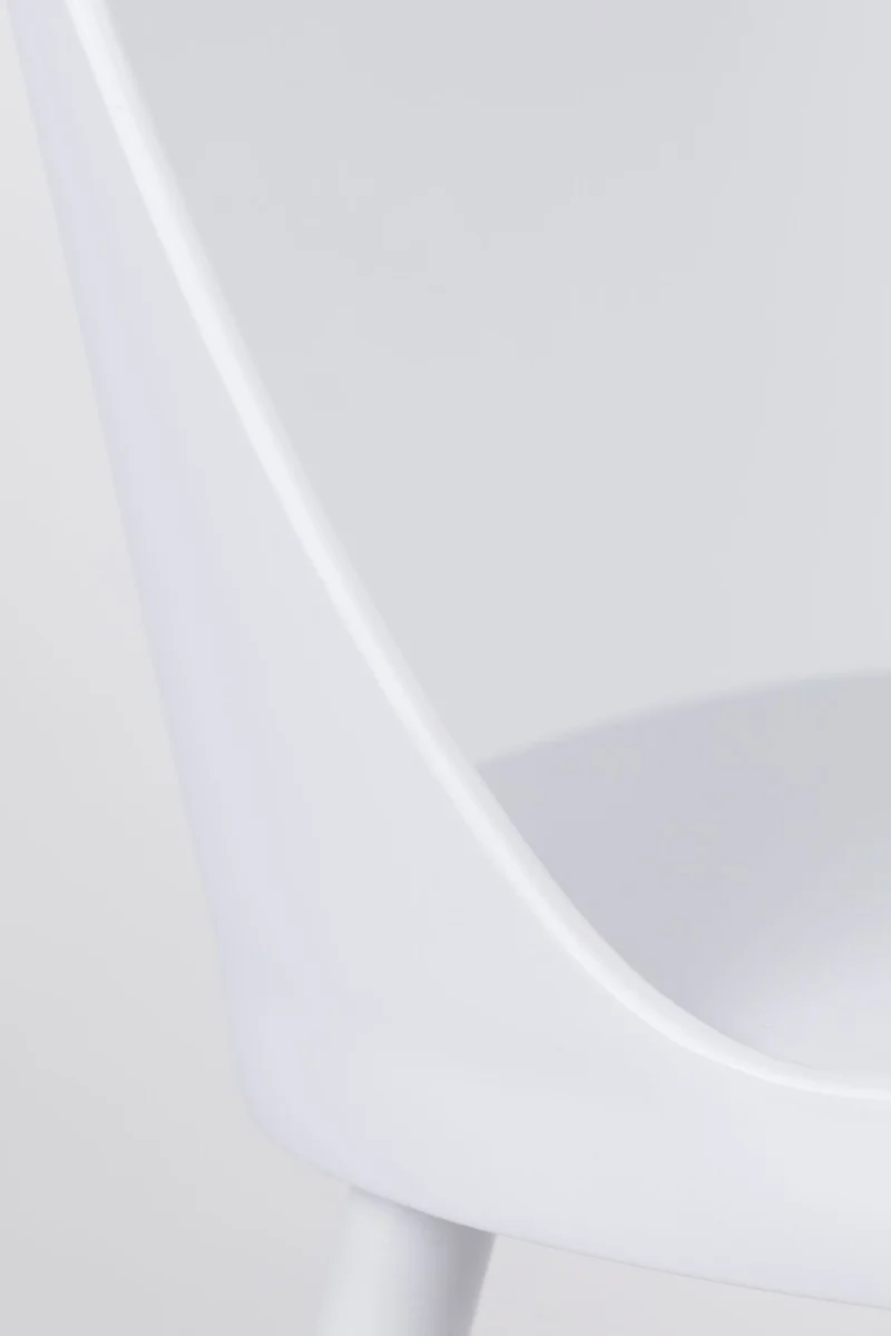Esszimmerstuhl Pip im 2er-Set, All White mit Metallgestell