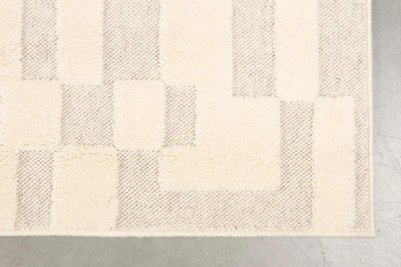 Teppich Bricks 160x230 cm, Grau/Beige aus 100% Wolle von Zuiver