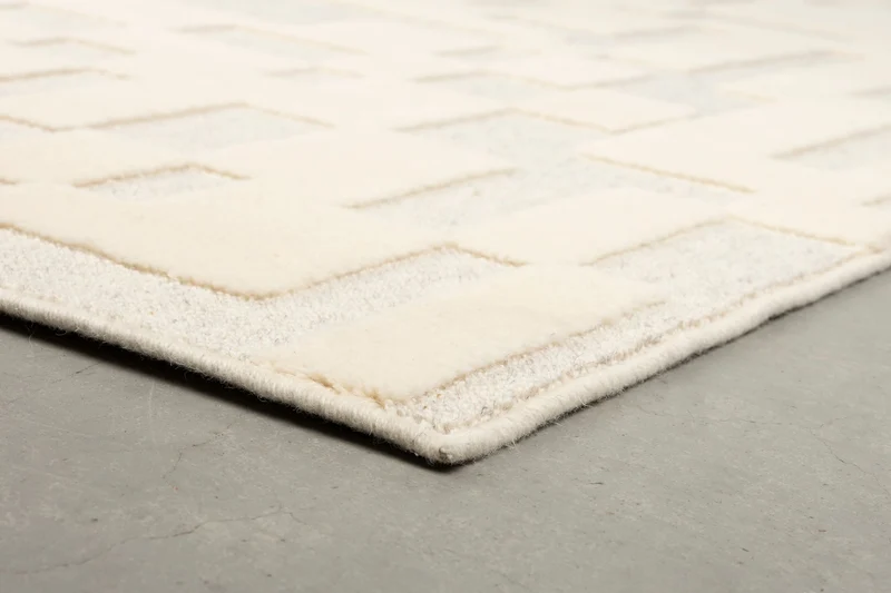 Teppich Bricks 160x230 cm, Grau/Beige aus 100% Wolle von Zuiver