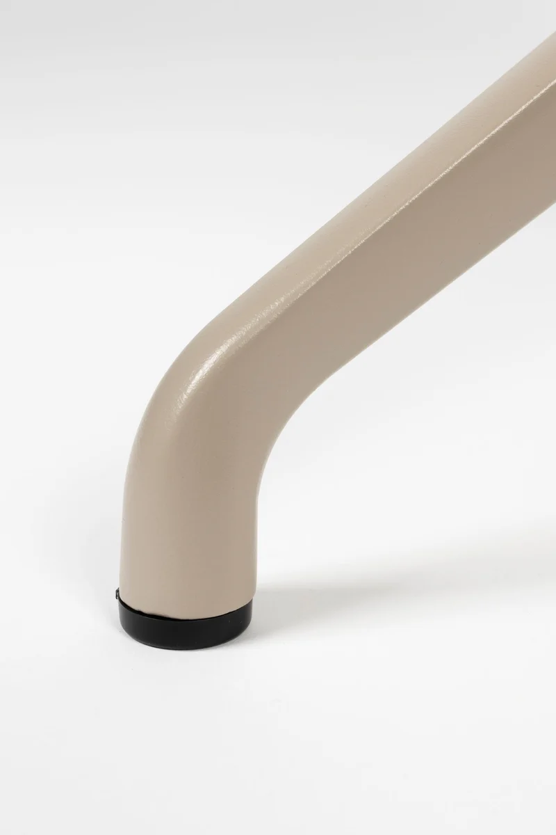 Esszimmerstuhl Albert Kuip 2er-Set, Taupe mit Aluminium-Gestell