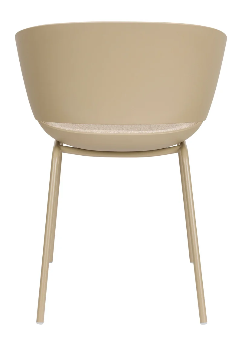 Esszimmerstuhl Jessica im 4er-Set, Beige mit Metallgestell für Küche