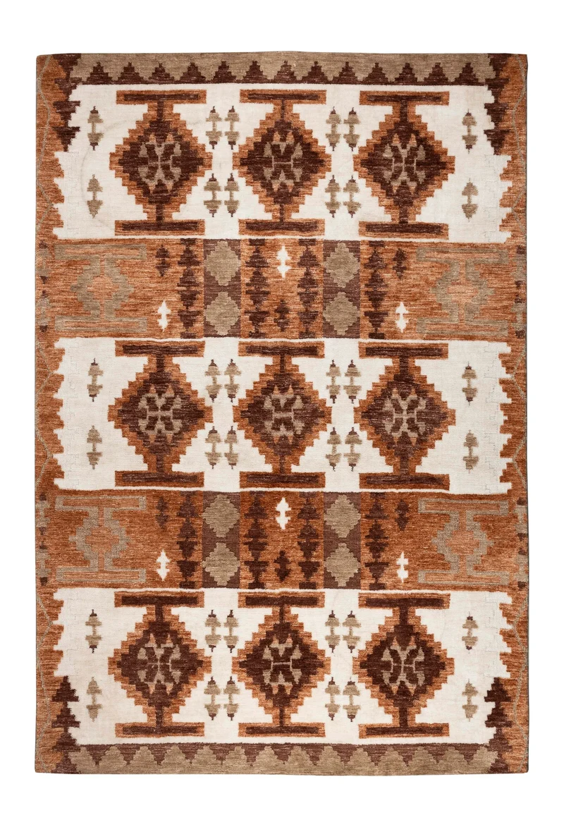Teppich Maron 160x230 cm in Rot mit grafischem Muster von Dutchbone