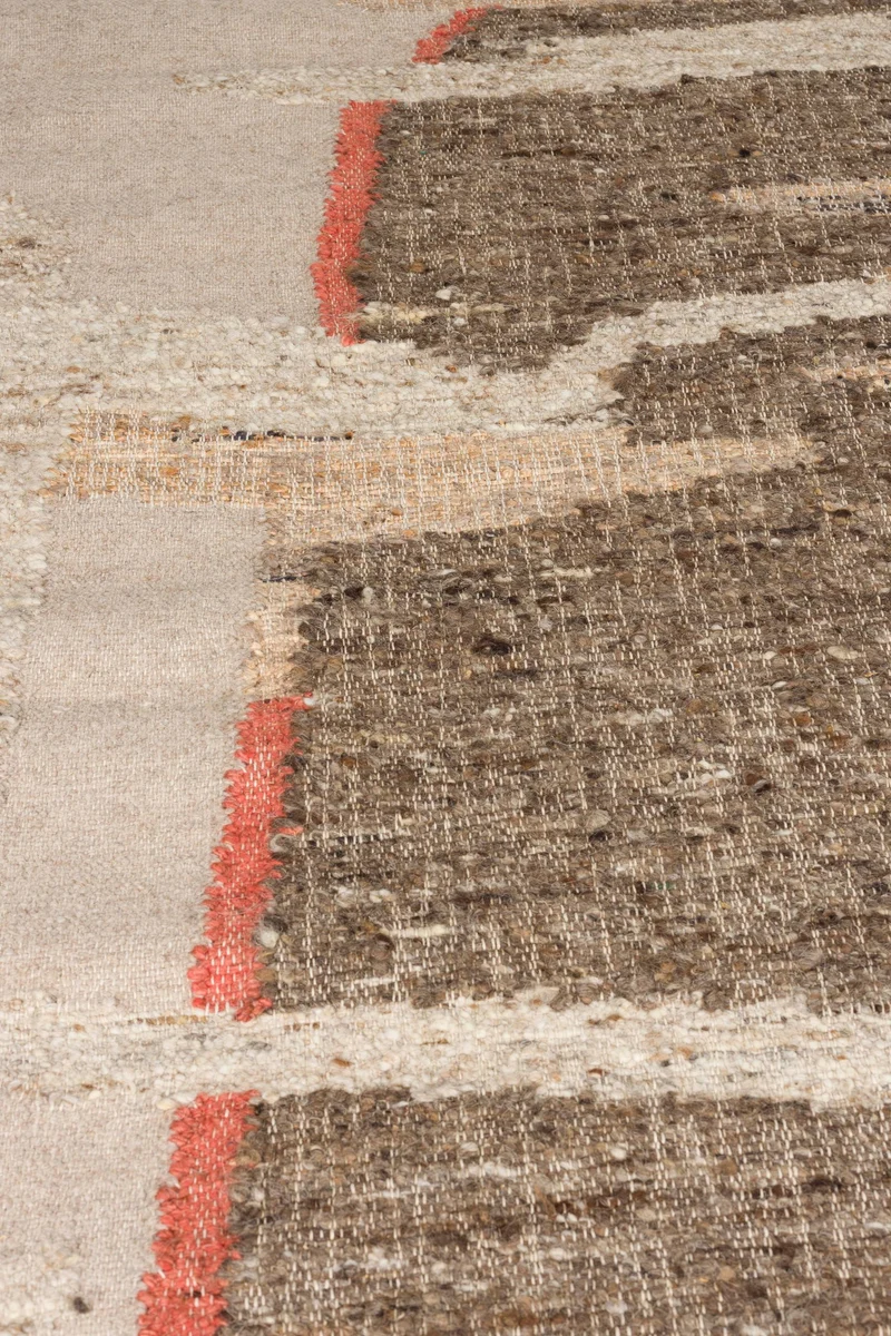 Handgewebter Teppich Briton 200x300 Beige aus Wolle von Dutchbone